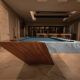 Optimus pool table as focal point in luxury game room