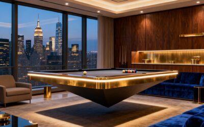 Modern Billiard Table For Penthouse Cantilever Luxury Design