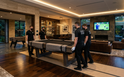 Pool Table White Glove Delivery In Luxury Homes