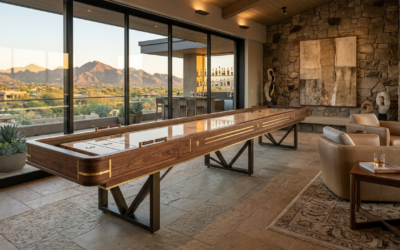 Unique Luxury Shuffleboard Tables in Scottsdale Homes