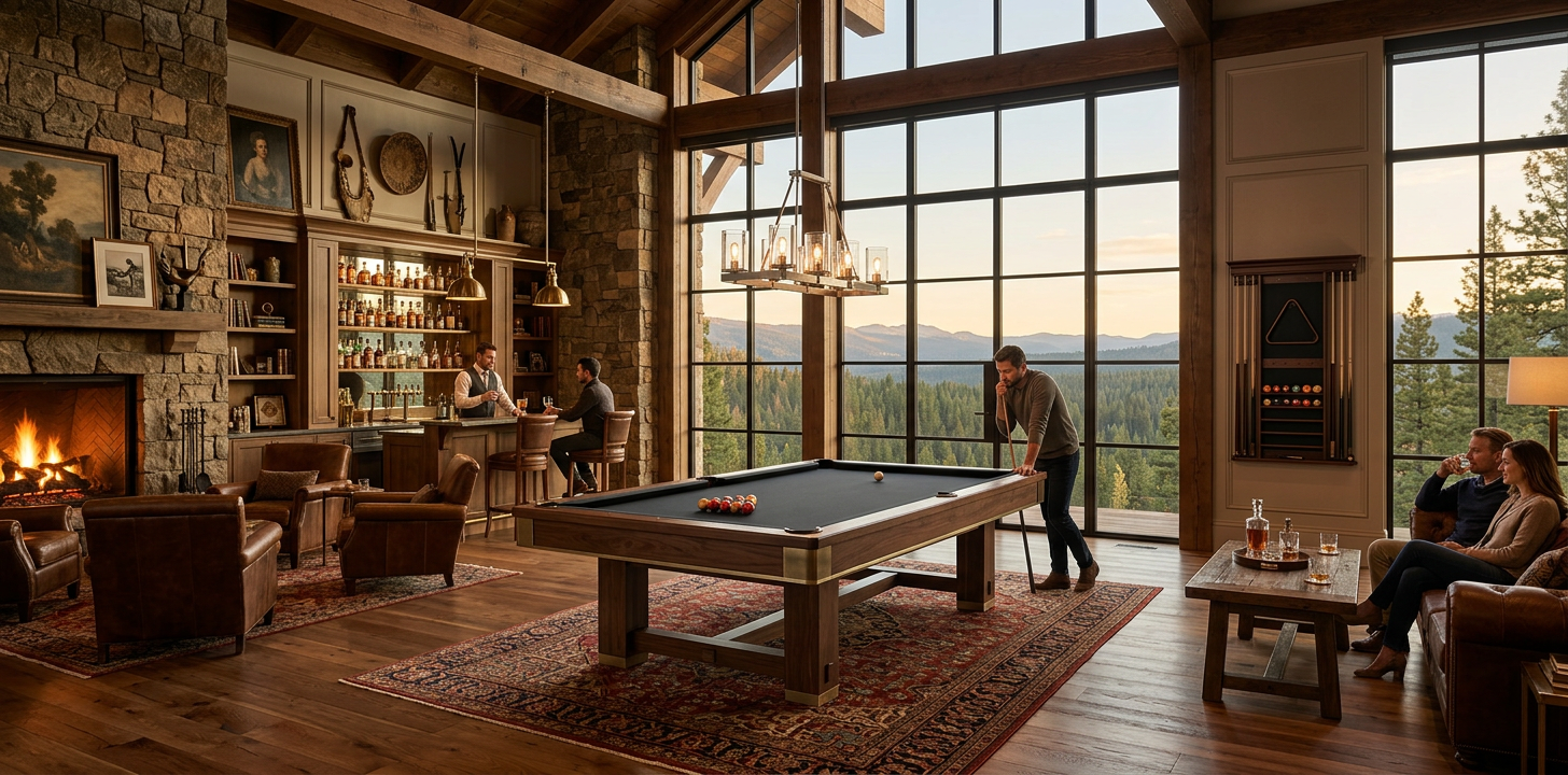 Pool Table Mansion Architectural Pool Tables for Estates in Luxury Homes - Brilliant Billiards