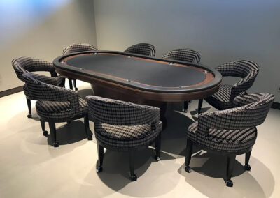 Luxury poker table with premium seating