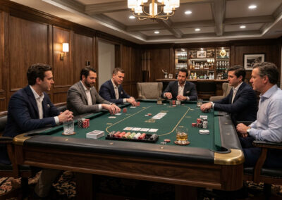Luxury pool table and poker table combo with custom removable neoprene poker overlay, cards, chips and premium seating