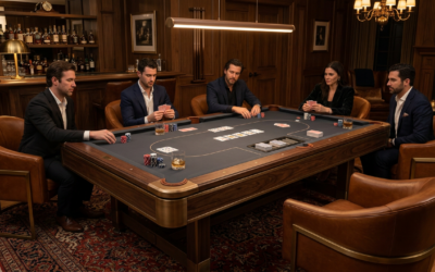 Blog | Luxury Custom Pool Tables | Brilliant Billiards Customizable Pool Table Poker Table with Removable Neoprene Poker Overlay Design