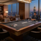 Dual-Purpose Pool Table and Poker Table for New York Offices | Luxury Custom Pool Tables | Brilliant Billiards