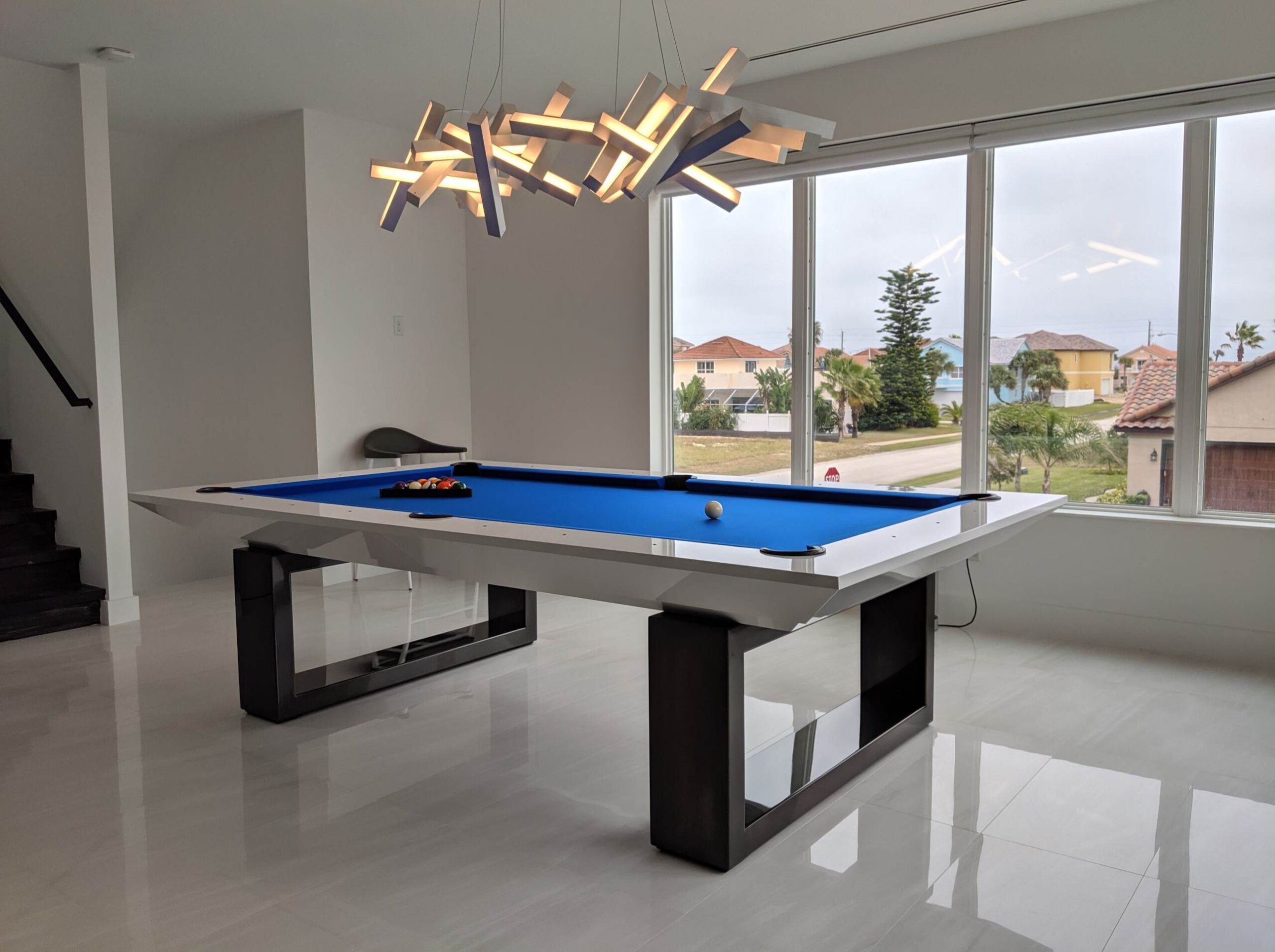 Another view of the Airfoil pool table