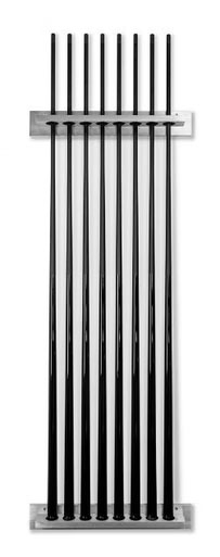 Wall-mounted cue rack design from Brilliant Billiards