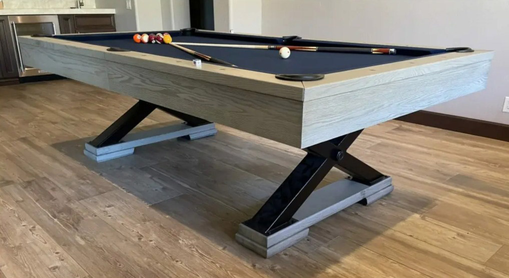 EXCELLENT POOL TABLES | Luxury Custom Pool Tables | Brilliant Billiards Pedestal custom pool table from the Brilliant Billiards collection
