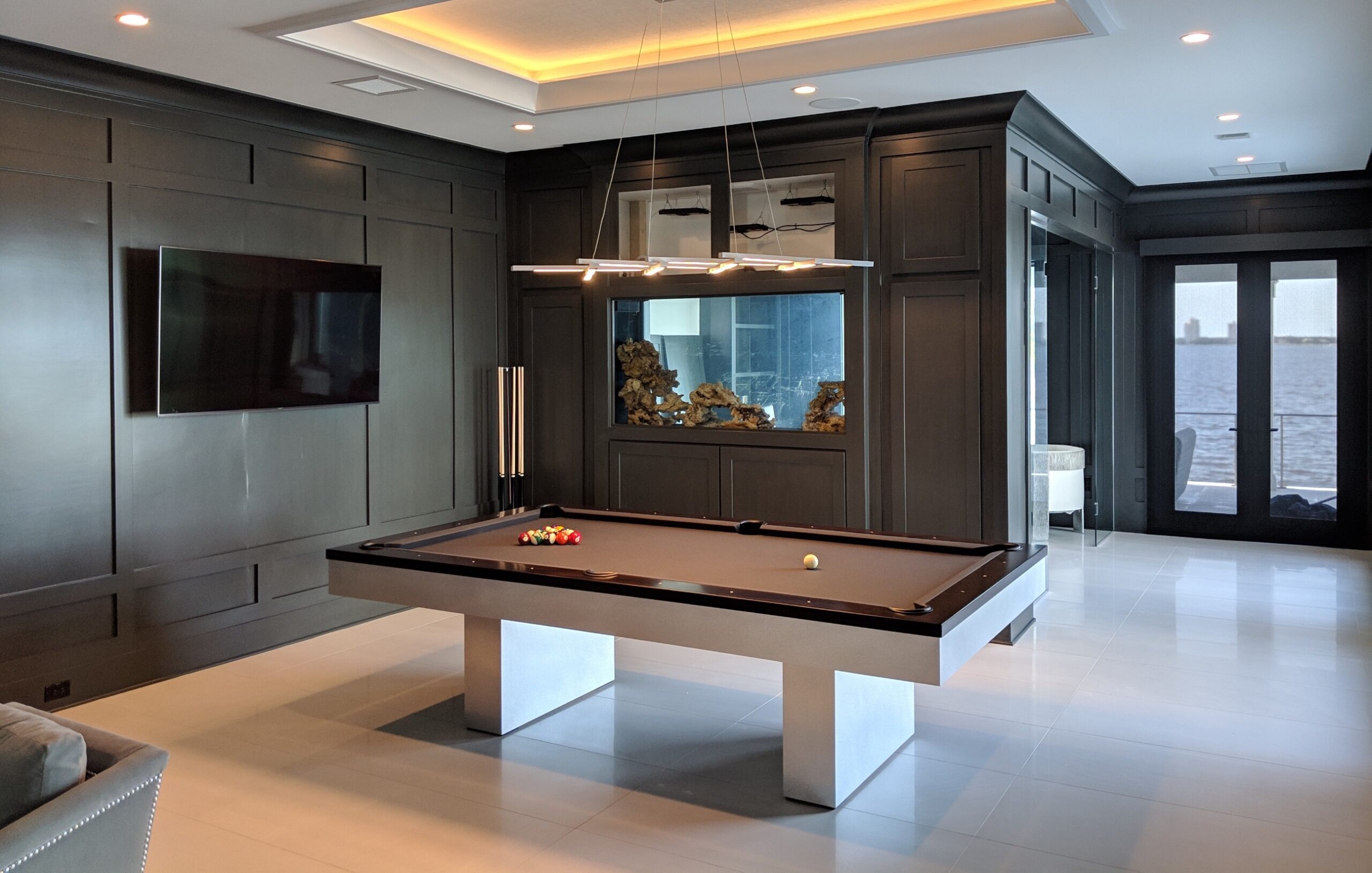 Another view of the Symmetry pool table
